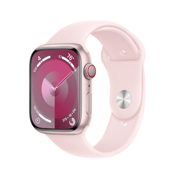 Apple Watch Series 9 GPS 45mm Pink Aluminium Case with Light Pink Sport Band