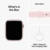 Apple Watch Series 9 GPS 45mm Pink Aluminium Case with Light Pink Sport Band