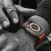 Apple Watch Ultra [GPS + Cellular 49 mm] smart watch w/Rugged Titanium Case & Orange Alpine Loop - Small. Fitness Tracker, Precision GPS, Action Button, Extra-Long BatteryLife, Brighter Retina Display