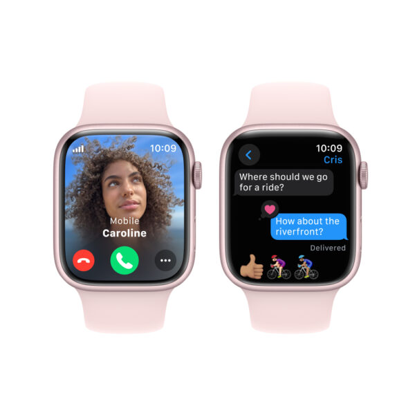Apple Watch Series 9 GPS 45mm Pink Aluminium Case with Light Pink Sport Band
