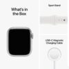 Apple Watch Series 8 41 mm Silver Aluminum Case with White Sport Band (GPS + Cellular)
