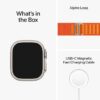 Apple Watch Ultra [GPS + Cellular 49 mm] smart watch w/Rugged Titanium Case & Orange Alpine Loop - Small. Fitness Tracker, Precision GPS, Action Button, Extra-Long BatteryLife, Brighter Retina Display