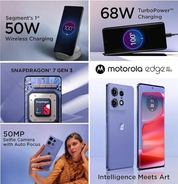 MOTOROLA Edge 50 Pro (Luxe Lavender, 256 GB)(12 GB RAM)